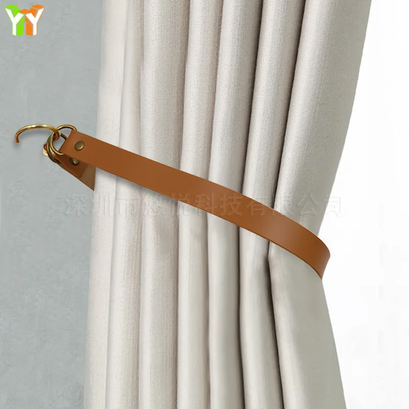 Lederen Gordijnband Achterkant Gordijnhouder Clip Gesp Touw Hotel Huis Decoratieve Kamer Accessoires Gordijn Tieback