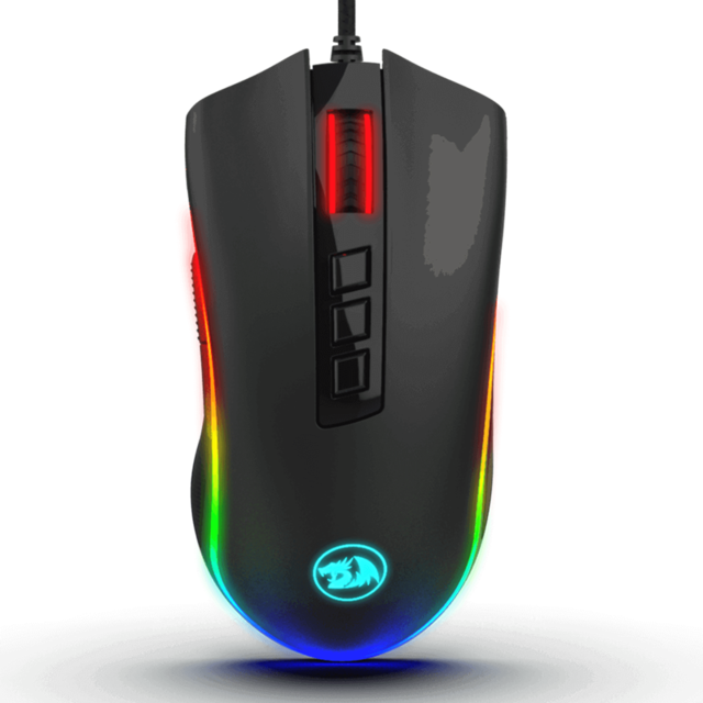 Redragon M711 Cobra Gaming Mouse 16.8 Million RGB Backlit 10000 DPI Adjustable Comfortable Grip 7 Programmable Buttons White: black
