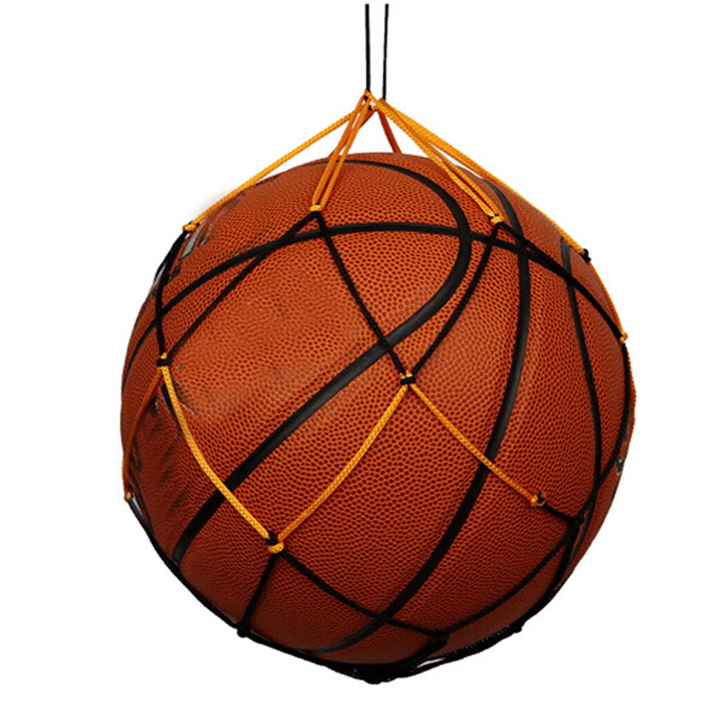 Nylon 5PCS Nylon Net Zak Bal Carrier voor Een Volleybal Basketbal Voetbal 7.23