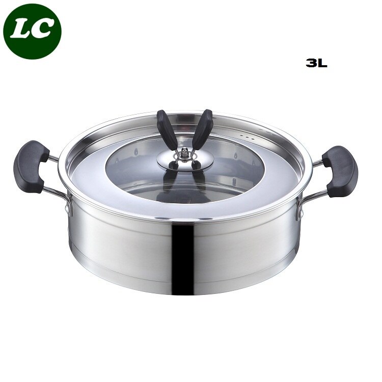 casserole frypan Stainless steel cookware pot cooking pot 24cm