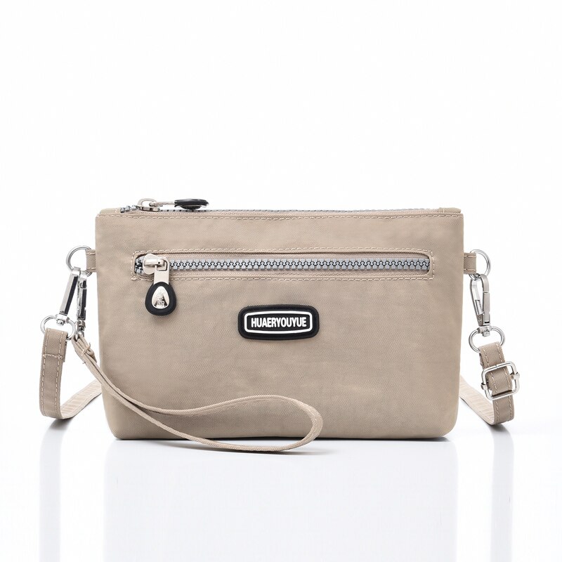 Bolsa de ombro feminina pequena moda à prova dnylon água náilon mulheres mensageiro sacos alta qualidade mini senhora sacos crossbody bolsas bolsa sac: apricoot