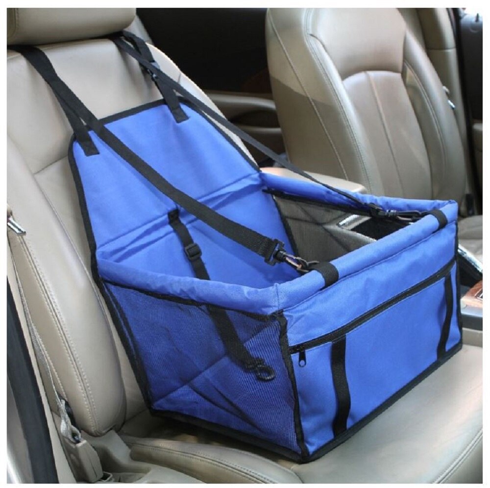 Housse de siège de voiture pour chien hamac pliant sac de transport pour animaux de compagnie transportant et voyageant pour Transportin Perro HondenTassen: Blue / 40x35x25cm