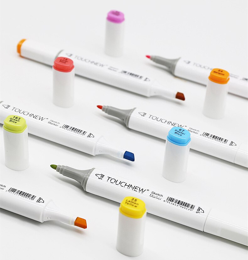 TOUCHNEW Markers Pen 168 colors Sketch Markers Alcohol Based Dual Head Brush Markers Pen For Drawing Manga Art Supplies Markers