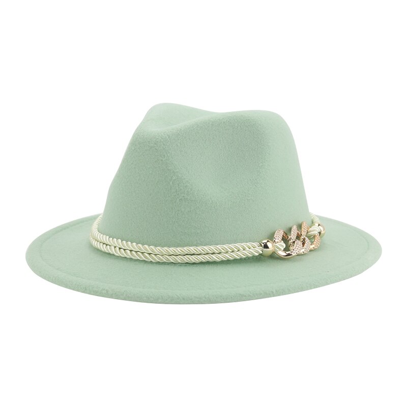 chapeau femme bonnet casquette chapeau homme Chapeau Fedoras pour filles et garçons, taille 52cm, 54cm, couleur unie, petites casquettes Jazz Panama, ceinture, robe formelle d'extérieur,: light green