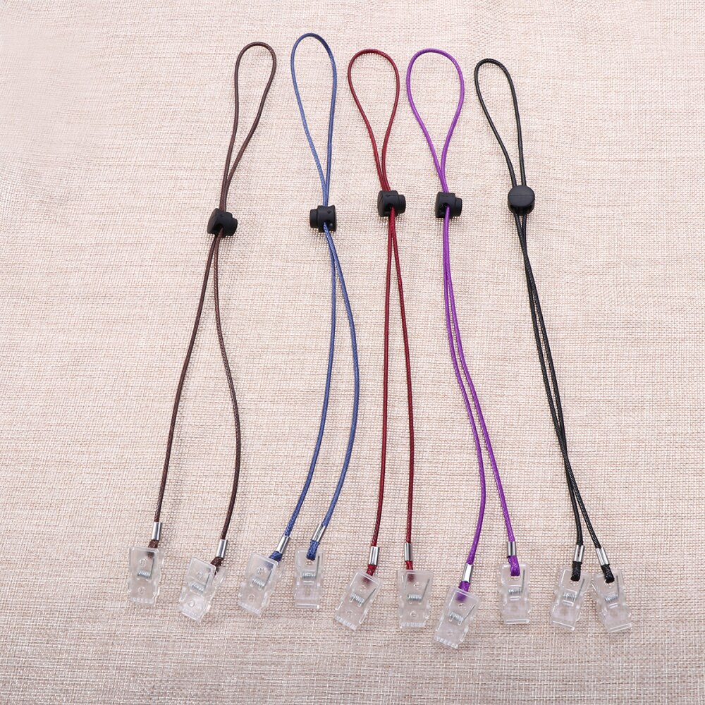 5Pcs Napkin Clip Napkin Bib Chain Flexible Lanyard Napkin Holder