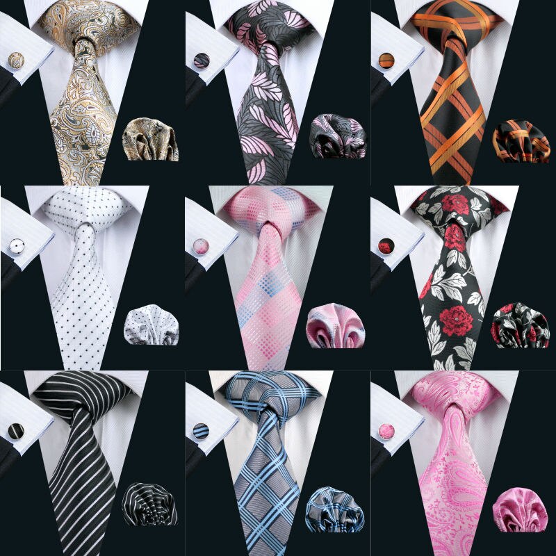 40 Stijlen Mannen Stropdas 100% Zijden Dassen Jacquard Geweven Gravata Barry.Wang Stropdas Zakdoek Manchetknopen Sets Voor Wedding Party Business