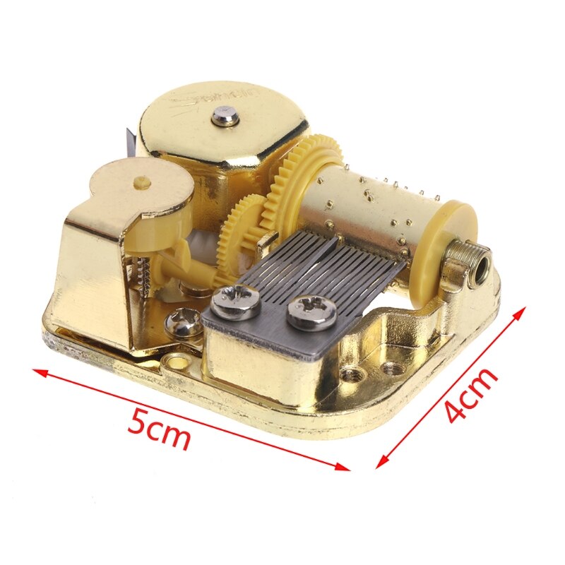 DIY Mechanical Musical Box Golden Movement+Screws +Castle In The Sky Key