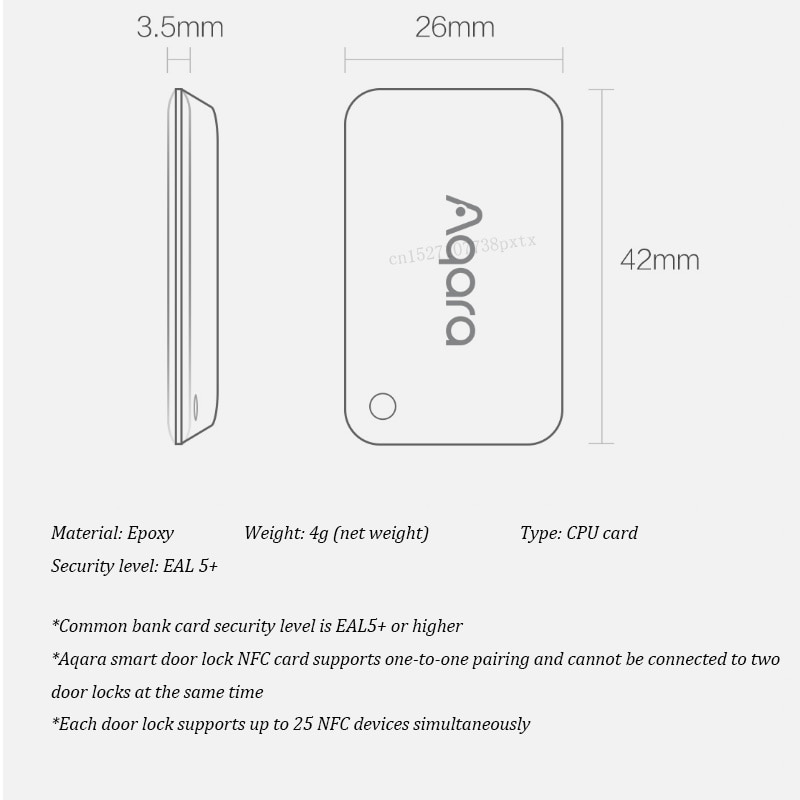 Aqara smart dørlås nfc-kortstøtte aqara smart dørlås  n100/n200/p100- serie appkontroll eal 5+ - chip for hjemmesikkerhet