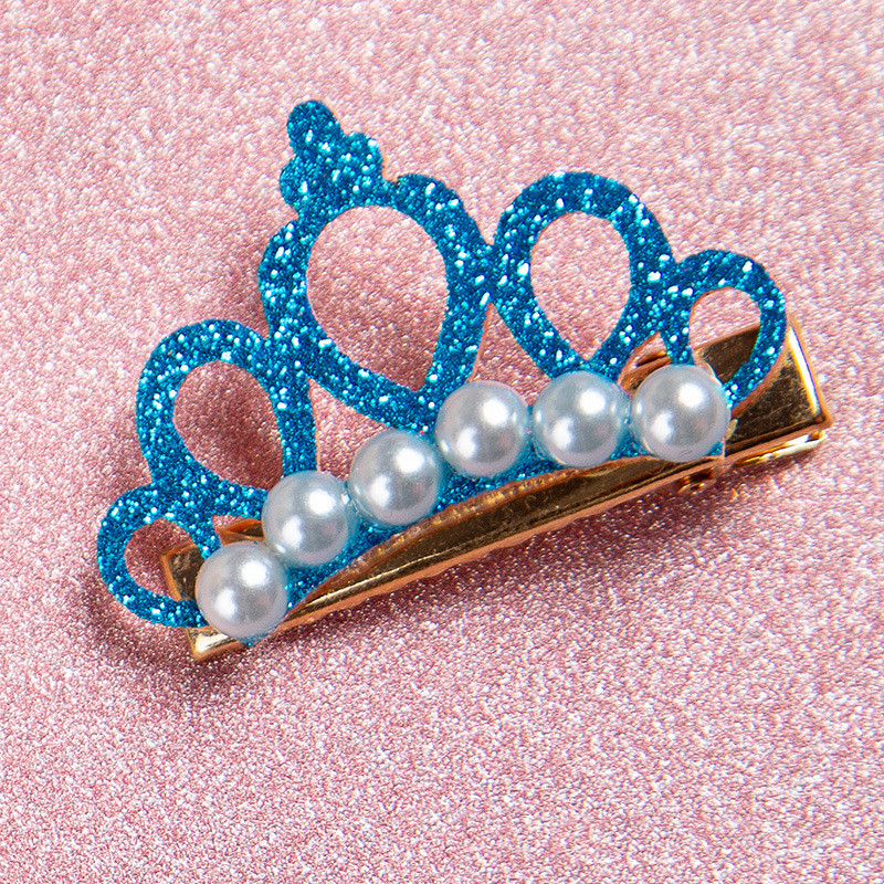 Pinzas para el pelo para perros pequeños, lazos con forma de corona de perlas de imitación, pinzas para el pelo de gato, tocado de aseo, accesorios para mascotas, 1 ud.: verde