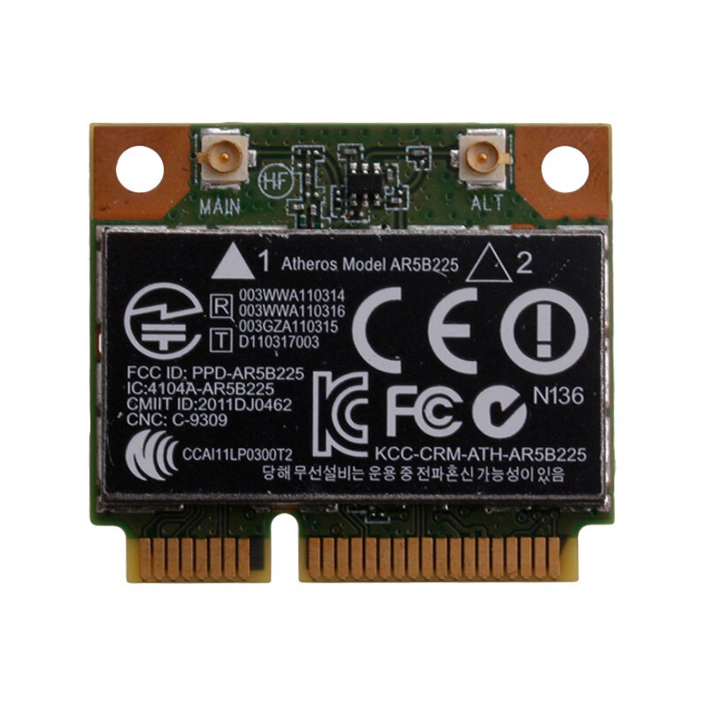 Atheros AR9485 AR5B225 Half Mini Pcie Draadloze 300M + BT4.0 Card 654825-001 655795-001 Voor Hp CQ43 CQ58 DV4 DV6 DV7 G4 G6 G7