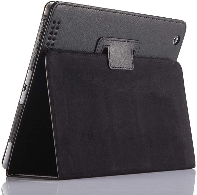 Étui en cuir pu ultra fin pour apple ipad 4 3 2 a1397 a1396 a1395 a1430 a1403 a1459 a1460 a1458, housse de support pour ipad 2 3 4, étuis: Noir