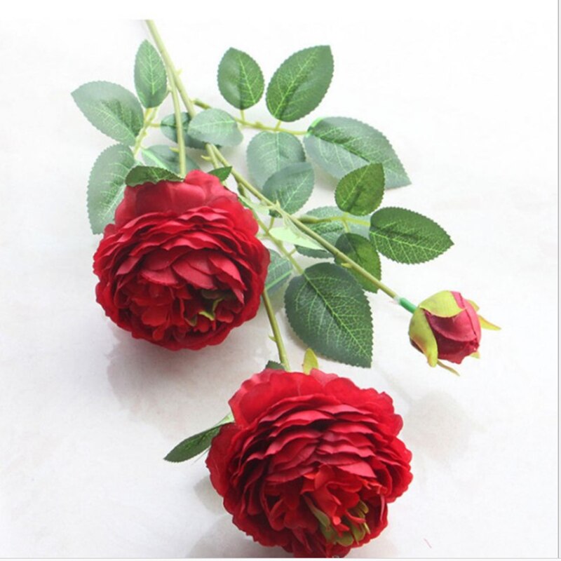 1 bit pionbukett konstgjorda blommor heminredningstillbehör bröllop jul matbord brudbuketter hobby hantverk