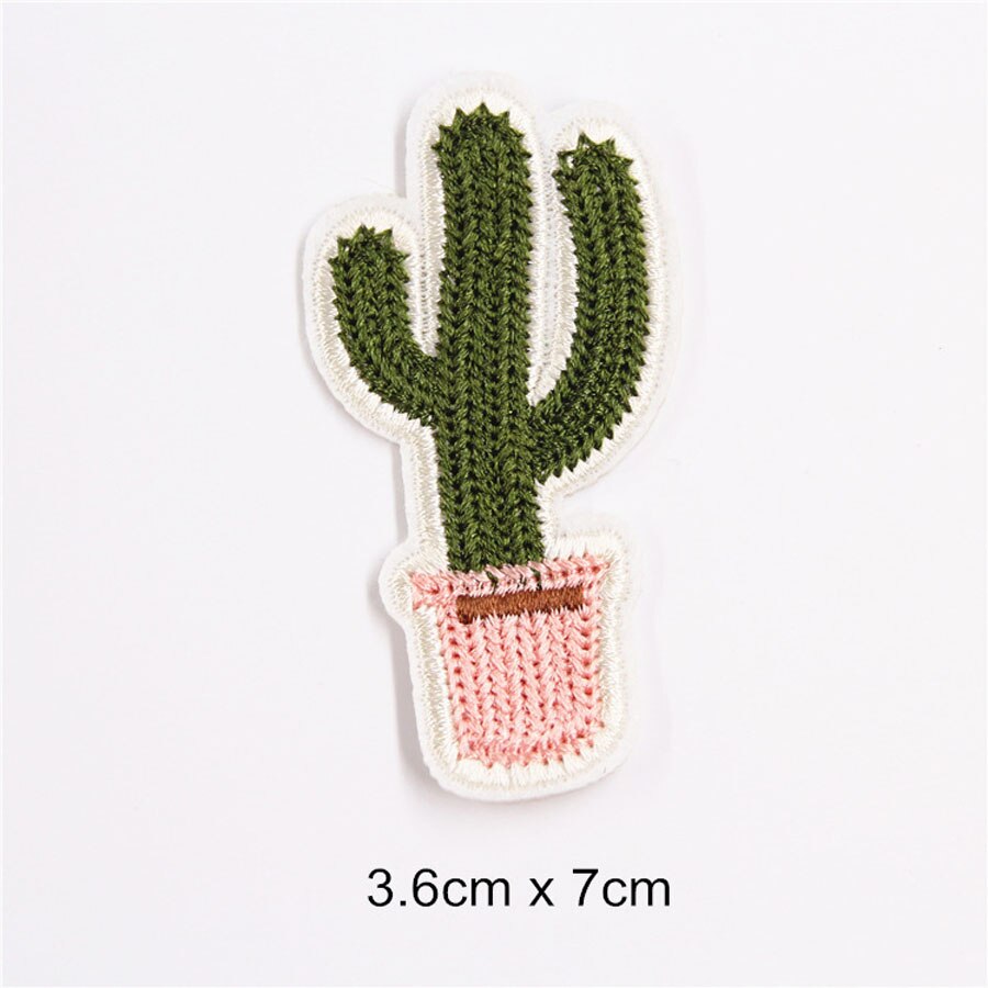Fint tyg broderat kaktus patch keps klistermärken väska sy strykjärn på applikationer gör det själv kläder sömnad klädtillbehör  bu148: Bu148 n 17
