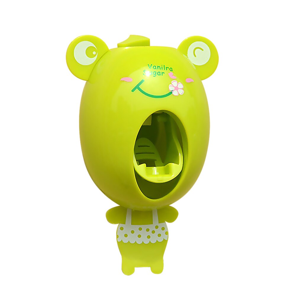 Cartoon Tandenborstel Dispensers Kinderen Handsfree Automatische Leuke Dier Tandpasta Squeezer Goed Cadeau Voor Kinderen: Frog