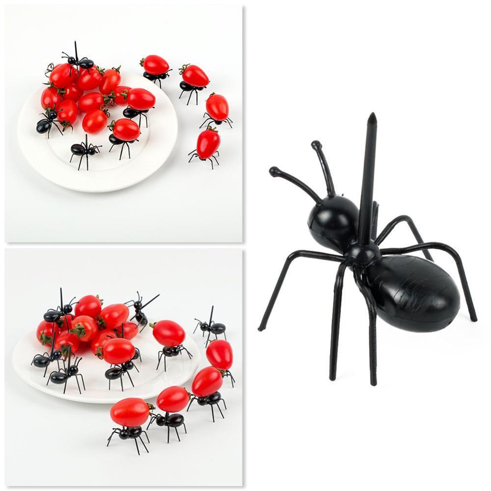 12 stks/set fruit vork herbruikbare leuke mier cake snack vorken vork fruit meerdere dessert gebruik voor servies p  h0 j 1