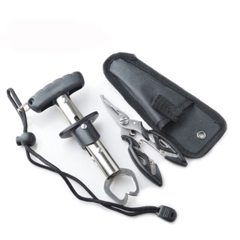 Kutter tång sax fisk grip tång set tång tång snip fiske lock lipgrip tillbehör verktyg klämma klämma gripare avtryckare: C