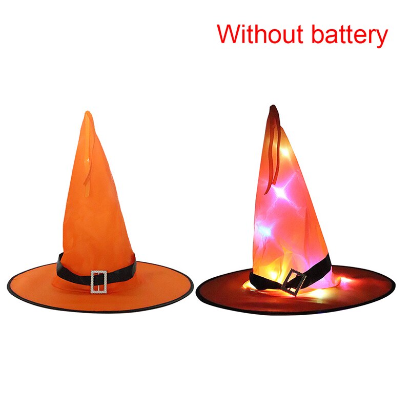 Tree Glowing Hat For Kids Halloween Witch Hat With LED Light Glowing Witches Hat Hanging Halloween Decor Suspension: 5