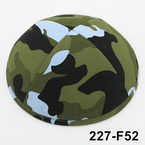 Camouflage 19cm kippot Appaerl Accessories Hats Caps Skullies beanie Kippah Jewish Yarmullka: 227F52