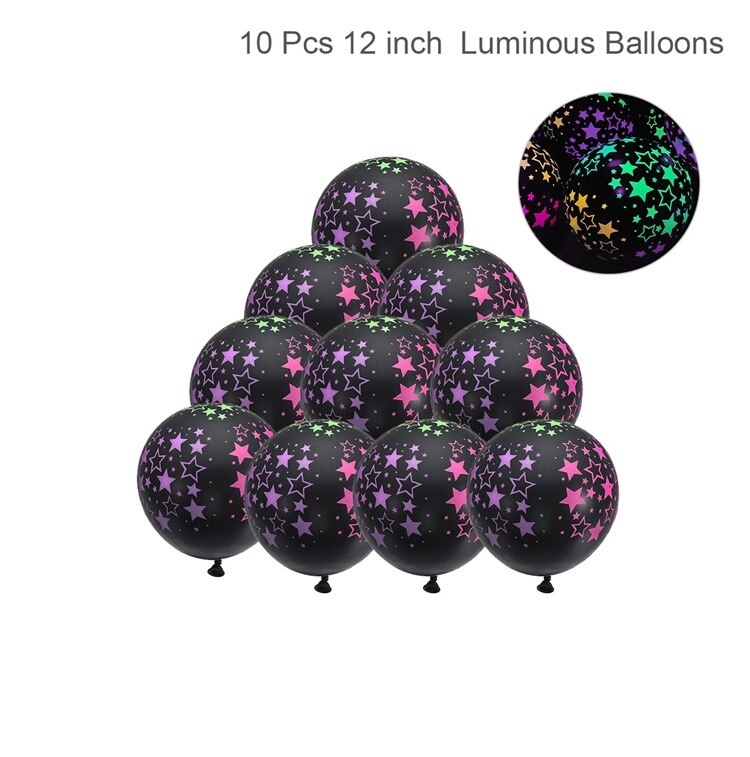 Selvlysende fluorescerende balloner tillykke med fødselsdagen fest dekoration til børn voksne latex ballon bryllup fødselsdag glød ballon indretning: 5