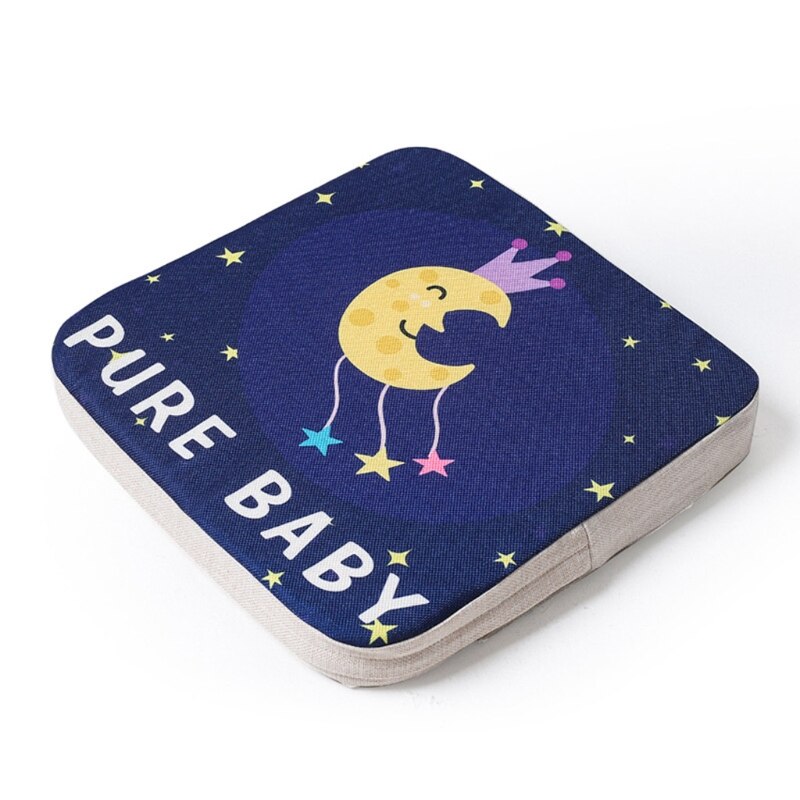 D0AF Portable Cartoon High Chair Pad Booster Dining Room Detachable Sponge Increasing Seat Cushion Safety Buckle for Toddler: 3