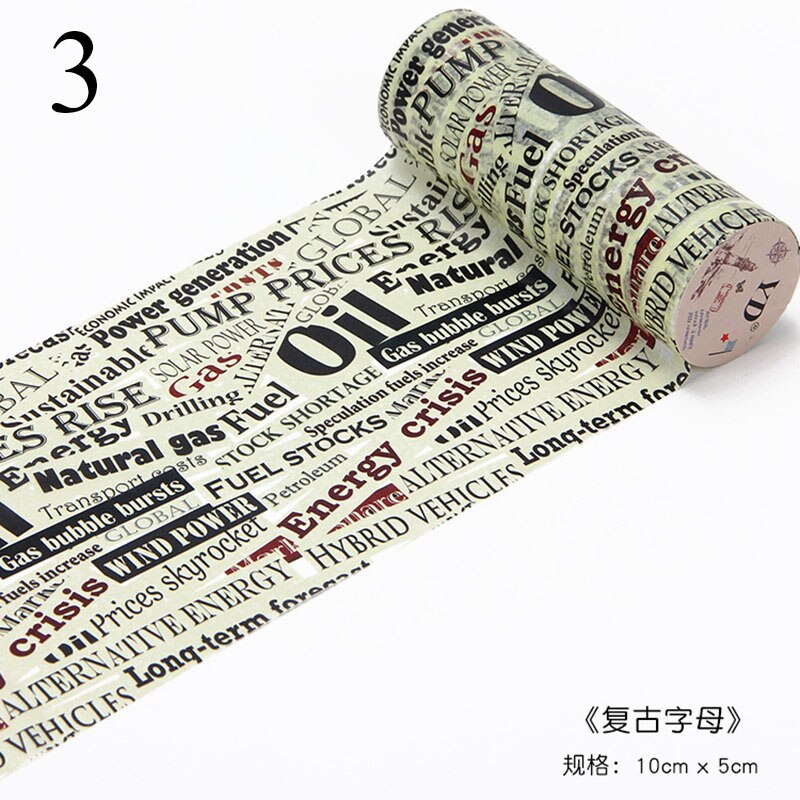 Retro avis washi tape bred maskeringstape diy dekorativt klæbebånd klistermærke til scrapbooking dagbog papirvarer: 3