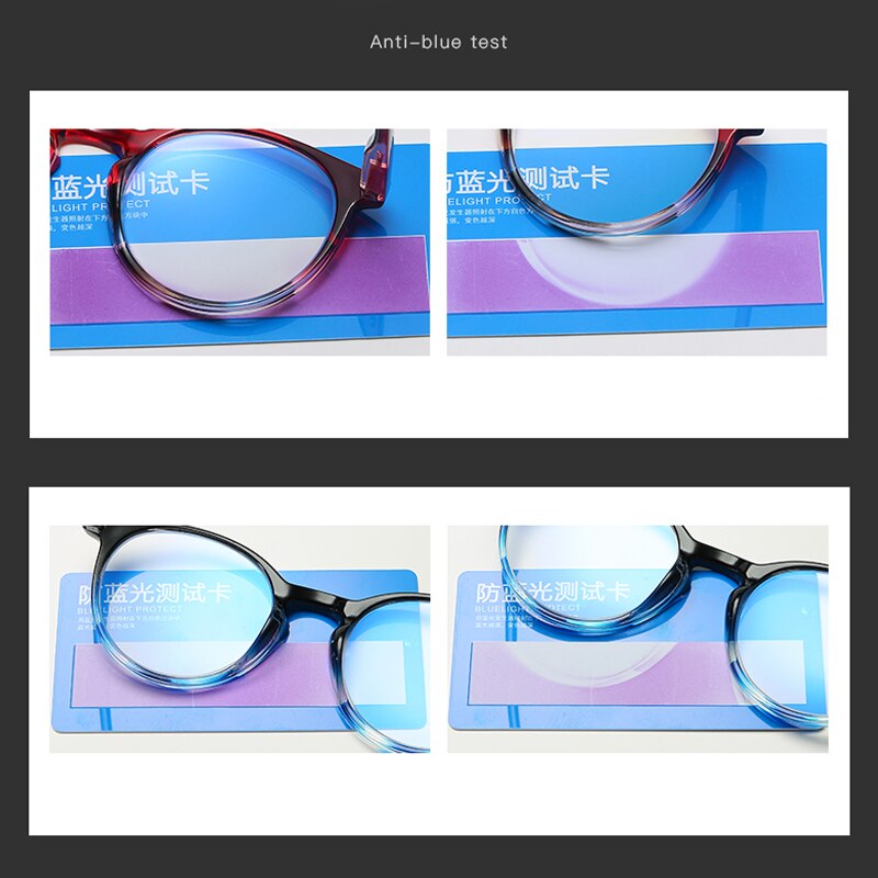 Zilead Round Frame Anti - Blue Glasses Spring Eye Leg Light And Comfortable Portable Protect Your Eyes Reading Glasses