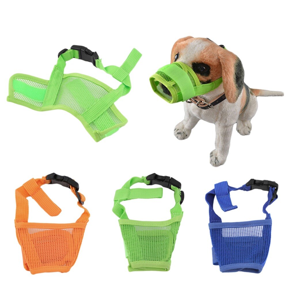 Nylon Puppy Dog Pet Mond Gebonden Apparaat Masker Veiligheid Verstelbare Ademend Snuit Stop Bijten Anti Bark Bite Mesh Kleine Grote honden