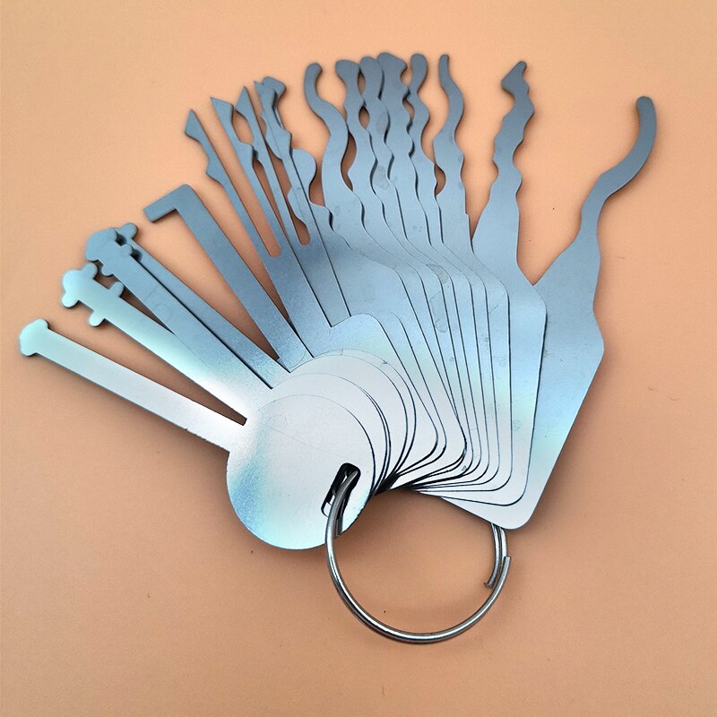 16 Pcs Stainless Steel Jiggler Key Car Door Lock Keys Picking Opener Repair Tool