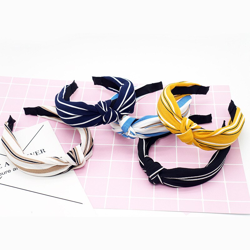 Neue Kopf Band oben Knoten Haarband Turban Elastische Haar Lünette Stirnband Für Frauen Mädchen druck Kopfschmuck Haar Zubehör