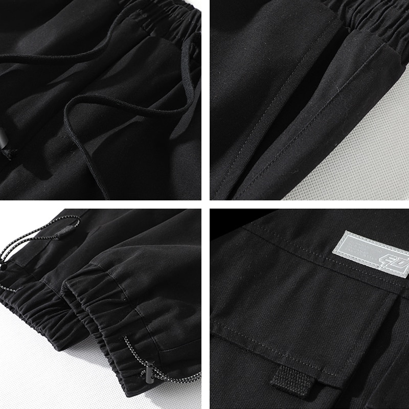 Trend Ladung Hosen Männlichen Multi-Tasche Schwarz Armee Hosen Japan Stil verlieren Jahrgang Jogger keuchen männer