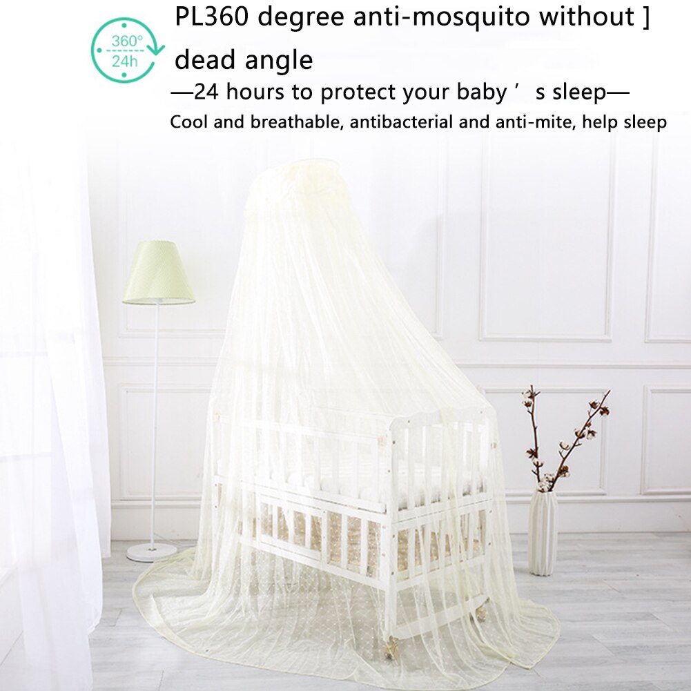 Nursery Curtain Crib Insect Protection Foldable Bed Canopy Dome Room Decor Baby Mosquito Net Summer Princess Children