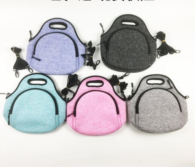 Lunch bag shoulder strap lunch box bag neoprene diving material lunch box insulation bag