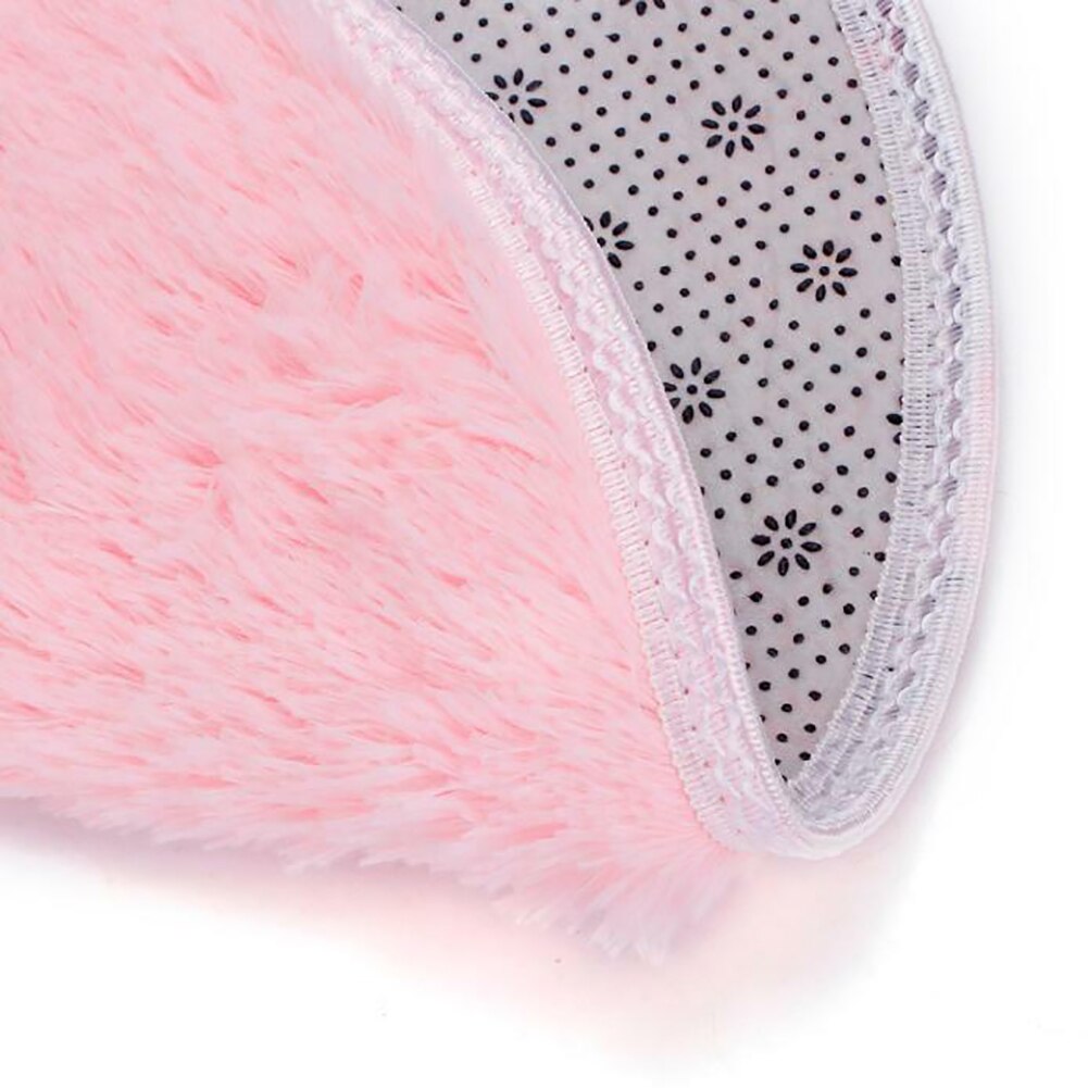 40cm rond salle de bain chambre polaire doux anti-dérapant tapis de sol tapis décor à la maison