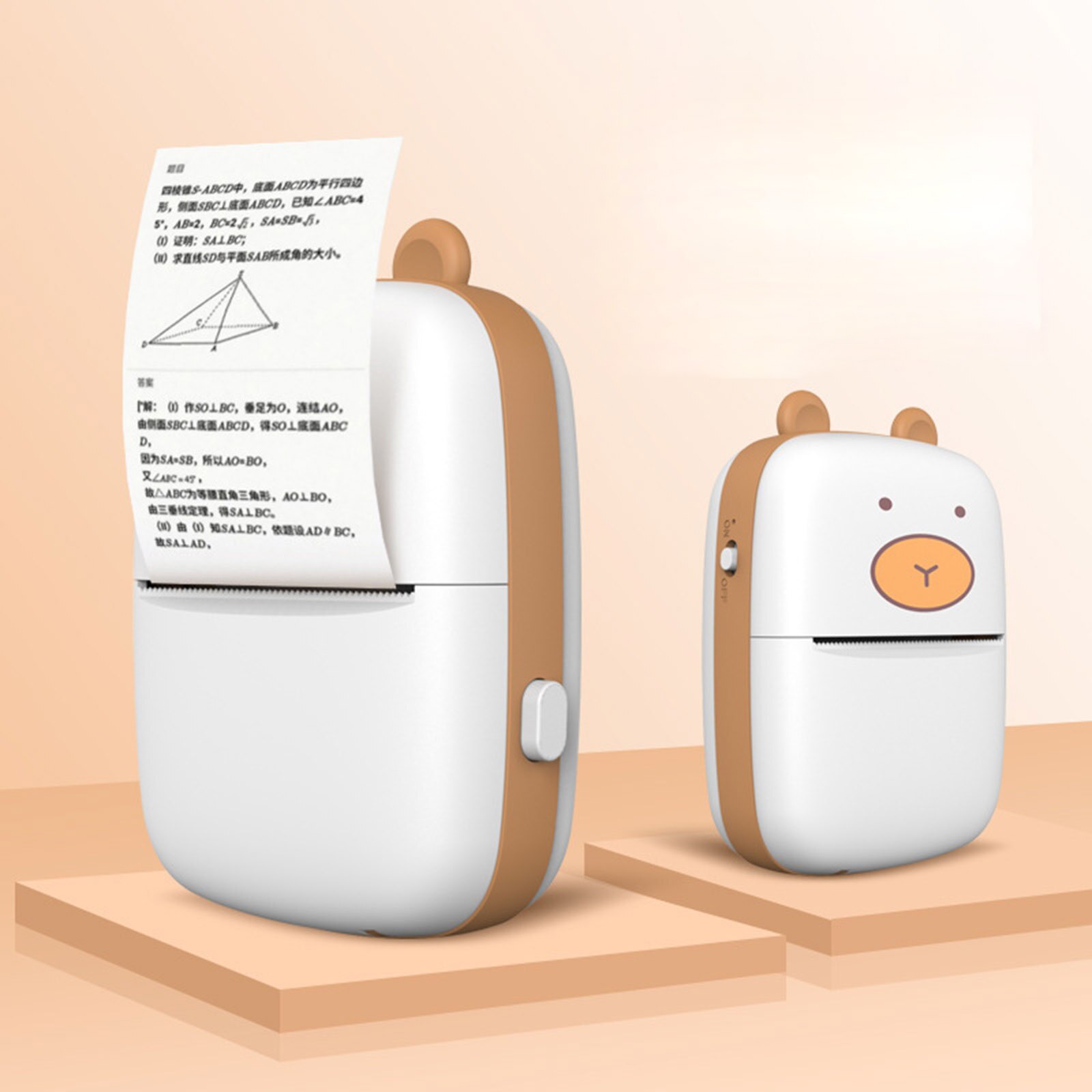 Pocket Thermal Printer Travel 200dpi Inkless Photo Printer for Printing Errors Memo Shopping List Birthday Christmas