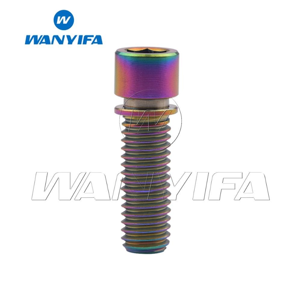 Wanyifa Cycling Titanium Ti Allen Head bolt M8x20 25mm for BMX Stem Bike Screws Bicycle Stem Bolts