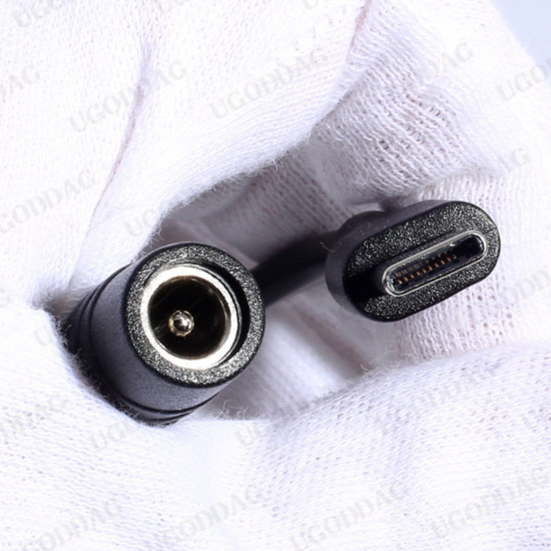 Câbles DC type-c femelle à 5.5*2.1 femelle, prise d'alimentation 5521, connecteur d'alimentation cc, adaptateur 5.5x2.1, convertisseur USB Type C