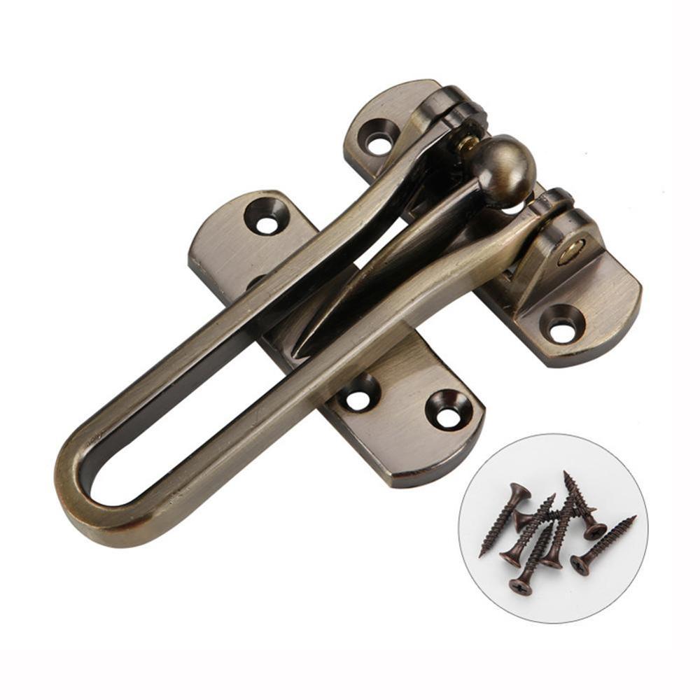 Household Door Security Guard Zinc Alloy Hasp Latch Anti-theft Cabinet Home Window Hotel Chain Locks Security Lock Door Cla I5X6: green