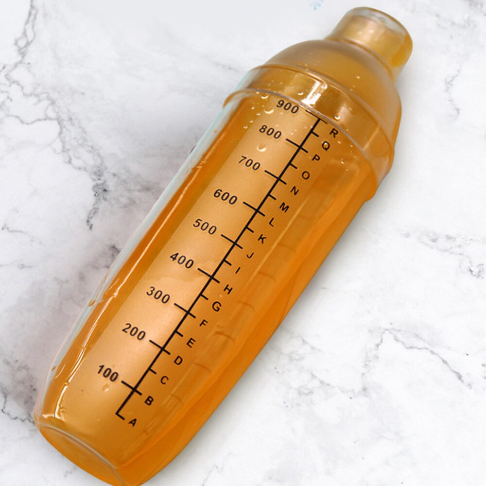Utomhus plast mjölk te cocktail shaker mixer kopp drink mixer bar bartending verktyg genomskinliga grepp snö kopp