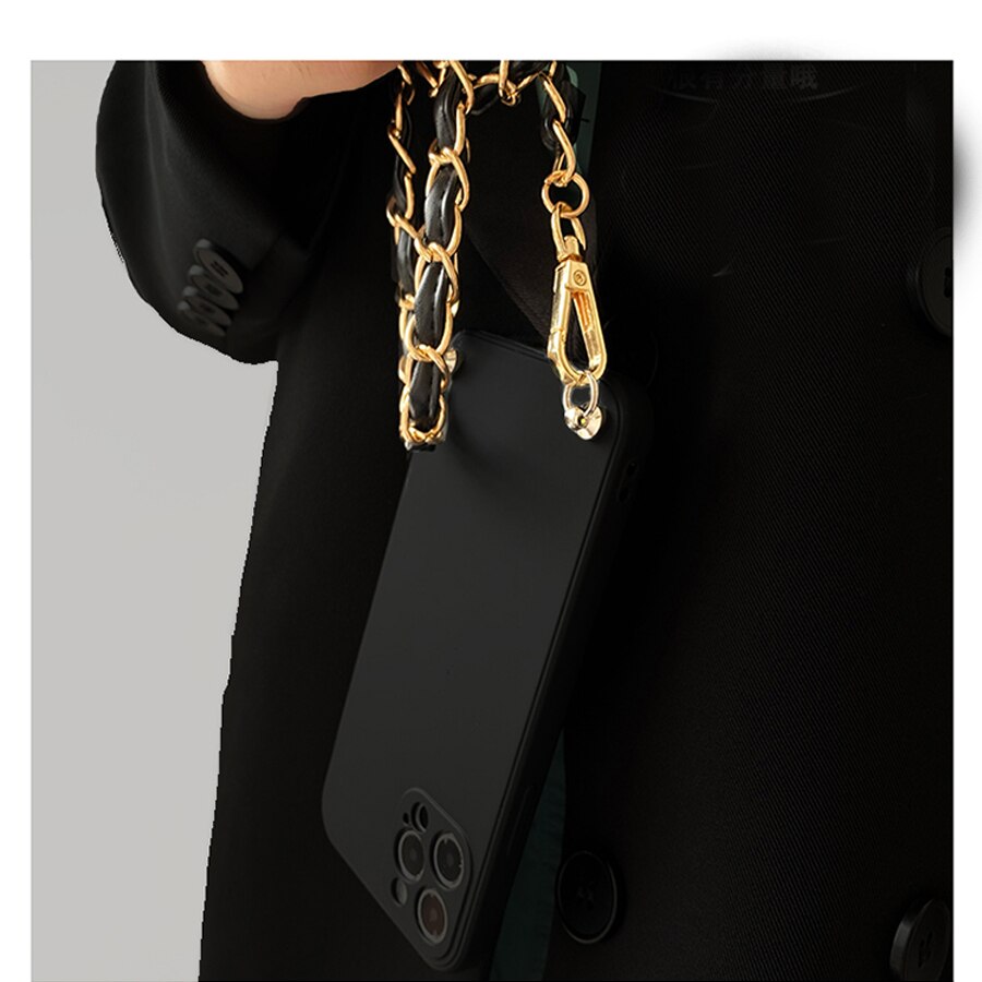 Pulseras de cuero correa cruzada cordón funda de teléfono para iphone 15 16 14 12 11 13 Pro Max Mini XR X XS 7 8 plus SE cubierta