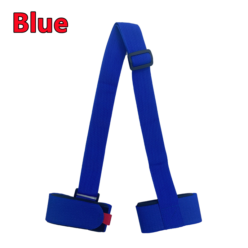 soporte de mano para poste de esquí, correas de mango de pestañas, gancho ajustable, protección de bucle, bolsa de correa de mango de esquí de nailon negro: Amarillo claro