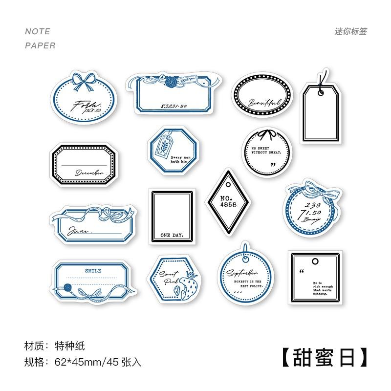 Bloc-Notes en papier Kraft Vintage, 45 pièces/paquet, bloc-Notes, bloc-Notes, décorations pour Scrapbooking, carnet de Notes, journal intime, Scrapbooking, étiquettes: C