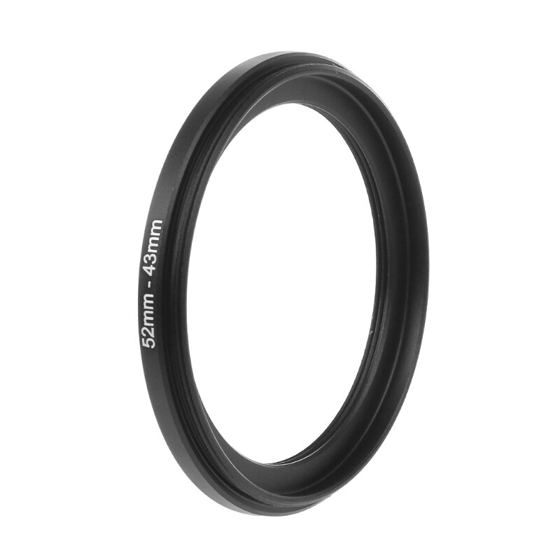 52mm à 43mm métal abaisseur anneaux adaptateur d'objectif filtre caméra outil accessoire
