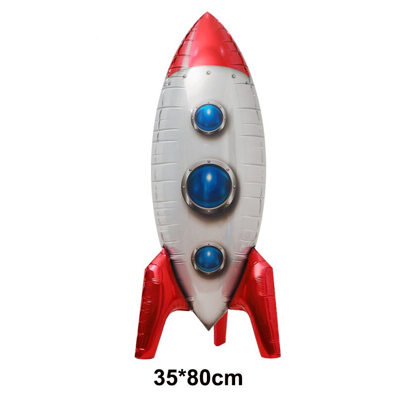 1pcs Outer Space Party Astronaut Helium Balloons Rocket Foil Balloons Galaxy Theme Party Boy Kids Birthday Party Decor Favors: 10
