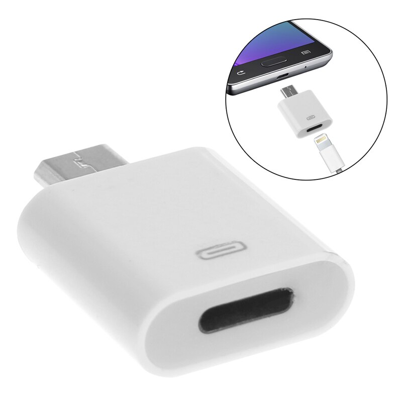 8-Pin Lightning Female To Micro USB Male Adapter Converter For LG Xiaomi Huawei