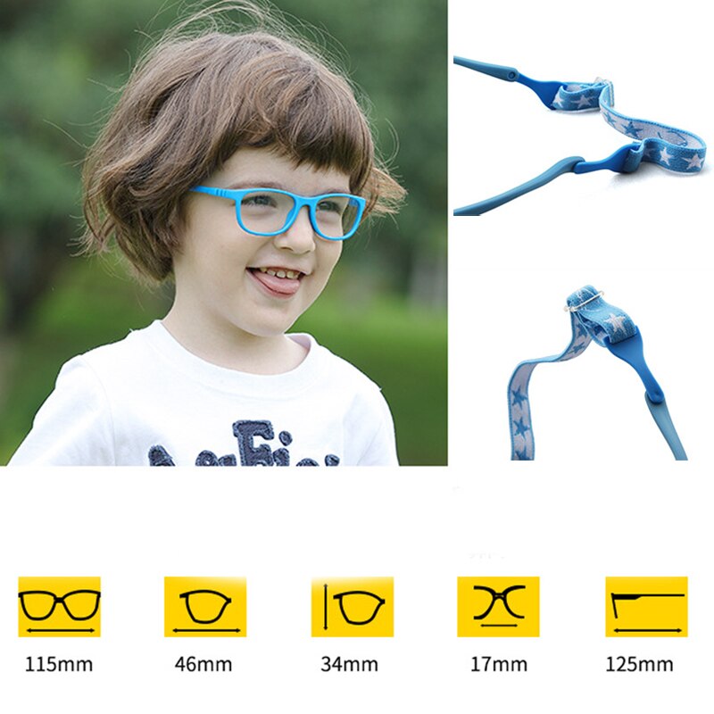 Gafas de bloqueo de luz azul para niños, lentes ópticas de ordenador de silicona transparentes para niños, gafas de luz azul