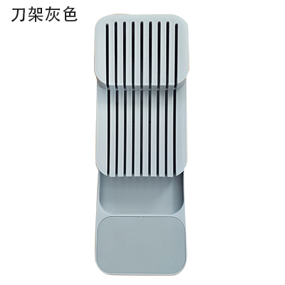 Messer Halfter Hohe Menge PP Geschirr Schublade Organizer Fach Messer Utensil Gestell Universal- Messer Stand Organizer Küche Werkzeuge: grau Messer Halter