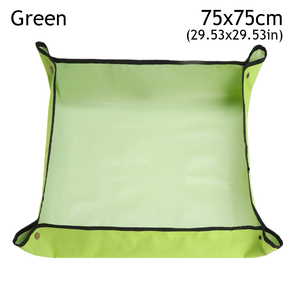 Pflanzung matt PE Saftigen Blumenerde matt Wasserdichte wiederverwendbar Blume Gartenarbeit Matten Umpflanzen Faltbare Pad draussen Zubehör: Grün 75x75cm