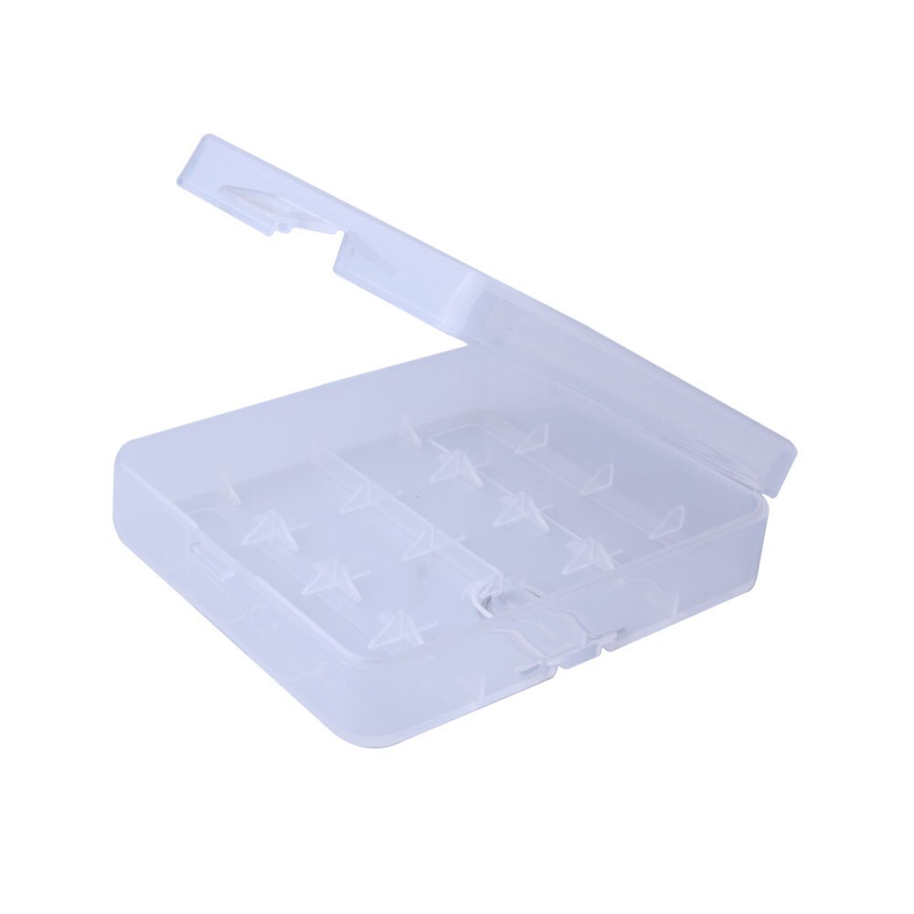 GTF 18650 Battery Storage Box Case for 4 x 18650 Batteries Store Boxes Holder Transparent Container 18650 Battery Box