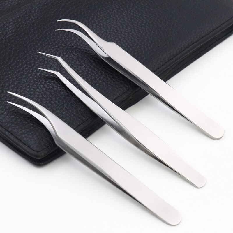 Stainless Steel Tweezers Curved -static Straight Tip Forceps Precision Soldering Stainless Tweezer Industrial Tweezers