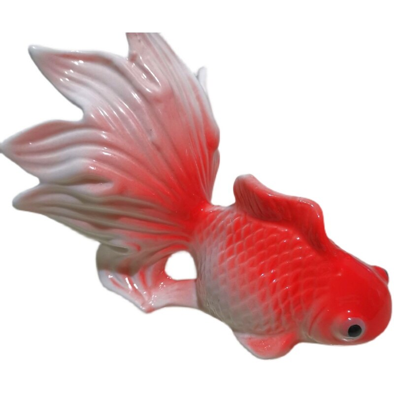 Ceramic Goldfish 3D Wall Decoration Ornaments Tea Art Tea Pet Ornaments Fish Tank Landscaping Statue Sculpture Home Decore